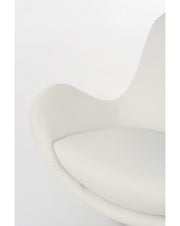 Poltrona Olga in similpelle e metallo bianco STS
