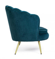 Divano 2 posti effetto velluto blue Giliola