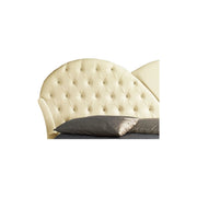 Letto matrimoniale c-contenitore in ecopelle crema 215x220xh.122 cm EFFEZ