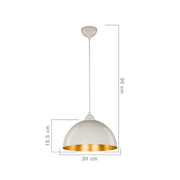 Lampada a sospensione Topak ASZ0948 in metallo bianco EFFEZ