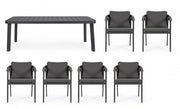 Set tavolo + 6 sedie Cordova antracite