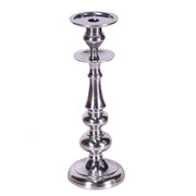 Portacandele alluminio argento 1p cmø13h37