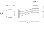 Accessorio per montaggio a muro in termo plastico. Sfere di dimensioni D.200, D.250 e D.300 mm nero