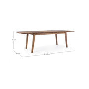 Tavolo per esterno allungabile in legno VARSAVIA 180-240x90x h76 cm