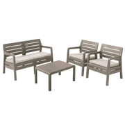 Set da giardino Delano 4 pz Cappuccino