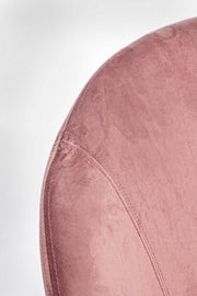 Poltrona dondolo in velluto Rosa Antico ANNIKA 74x77x h74 cm