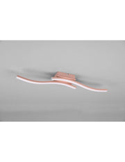 Plafoniera Soffitto Design Doppia Bacchetta Led 4000k Route Oro Rosa Trio Lighting