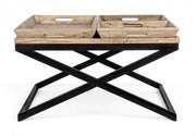 Tavolino Tray con vassoio 90x90 cm