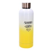Round yellow steel thermos 0,5L cm7,5x3,5h22,5