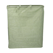 Cestone tessuto sacco verde rettangolare pieghevole cm55x19h66