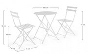 Set giardino Bistrot bianco bizzotto tavolo sedie