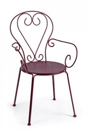 Sedia con braccioli Etienne Bordeaux impilabile