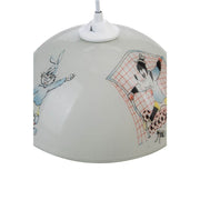Lampada per cameretta Mufi MDL4164 vetro bianco con disegni