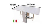 Tavolo Susanna pieghevole bianco 75x145 cm
