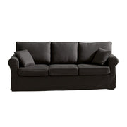 Divano Country 3 posti grigio soro 95 215 cm.