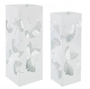 Set 2 porta ombrello metallo bianco Ginko