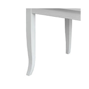 Tavolo in legno massello quadrato allungabile colore bianco 90x90/180 cm