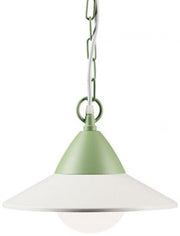 Sospensione in Alluminio e Metallo con Diffusore Opalino - 20W - 2050 Lumen biancoverde