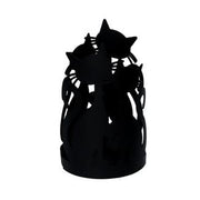 Portabicchiere metallo gatti nero tondocm ø8h20