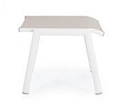 Poggiapiedi arredo giardino alluminio bianco Cruise cm 53 x 51 x 44