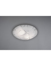 Plafoniera Sandrina Vetro Graniglia Bianco 2xE27 Ø40 cm Trio Lighting