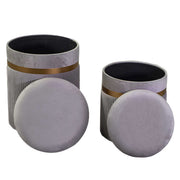 Puff velluto 1-2 grigio chiaro cm ø39h49