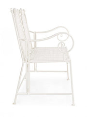 Panca pieghevole due posti in acciaio Bianca EMILY 115x60x h92 cm