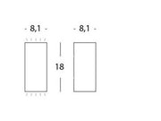 Applique 6W+6W Led 3000K  linea tower  grafite