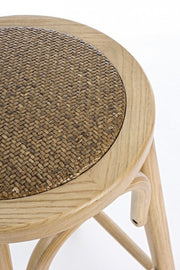 Sgabello bar in legno naturale stile rustico