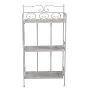 Scaffale metallo new jessica 3 piani bianco brush cm47x23,5h90