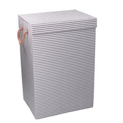 Cestone tessuto grigio con coperchio cm40x30h60