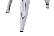 Sgabello ferro bristol bianco antico cm39x39h45