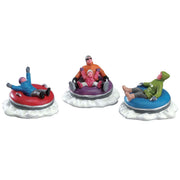 Lemax Tubing Family Set Of 3 - Set di 3 tubi per la famiglia per villaggio di Natale