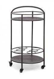 Carrello per bottiglie in acciaio Grigio Antracite