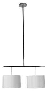 Lampadario a 2 cappelli cilindro  cm. 70 x 30 h 150