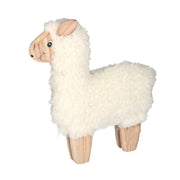 Alpaca legno tessuto biancocm26x4h22
