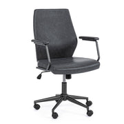 Poltrona ufficio ecopelle nero Jamie cm 67 x 58 x 93