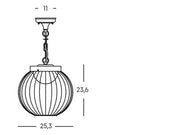 Sospensione 20W Led 4000K  linea cage  bianco
