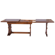 Tavolo in legno massello rettangolare allungabile colore noce 85x180/360xh79 cm