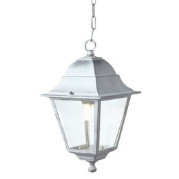 Sospensione E27  linea old  biancoargento