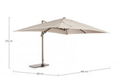 Ombrellone a braccio Saragozza in alluminio 3x4 cm iperbriko