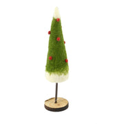 Albero tessuto verde con palline cmø8h35