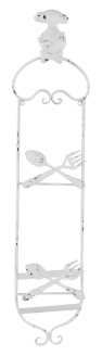 Portapiatti ferro bianco grande us-0938cm. 19,5 x 5,5 h 82