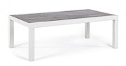 Tavolino per esterno in alluminio Bianco KLEDI LUNAR 120x70x h43 cm