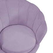 Poltrona velluto tulipan viola cm 73x72h77