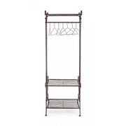 Attaccapanni in acciaio Marrone tre ripiani Marrone MELANIE 55x46x h170 cm
