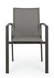 Sedia con braccioli Antracite Beige KONNOR 56,2x60x h88 cm