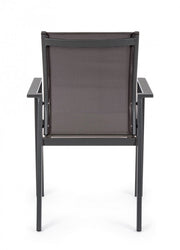 Sedia con braccioli Crozet da esterno dark antracite