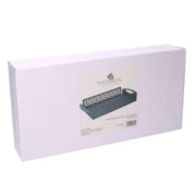 Vassoio metallo frecce grigio scuro rettangolare cm41x20h6,5