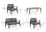 Set salotto giardino Belmar naturale/antracite